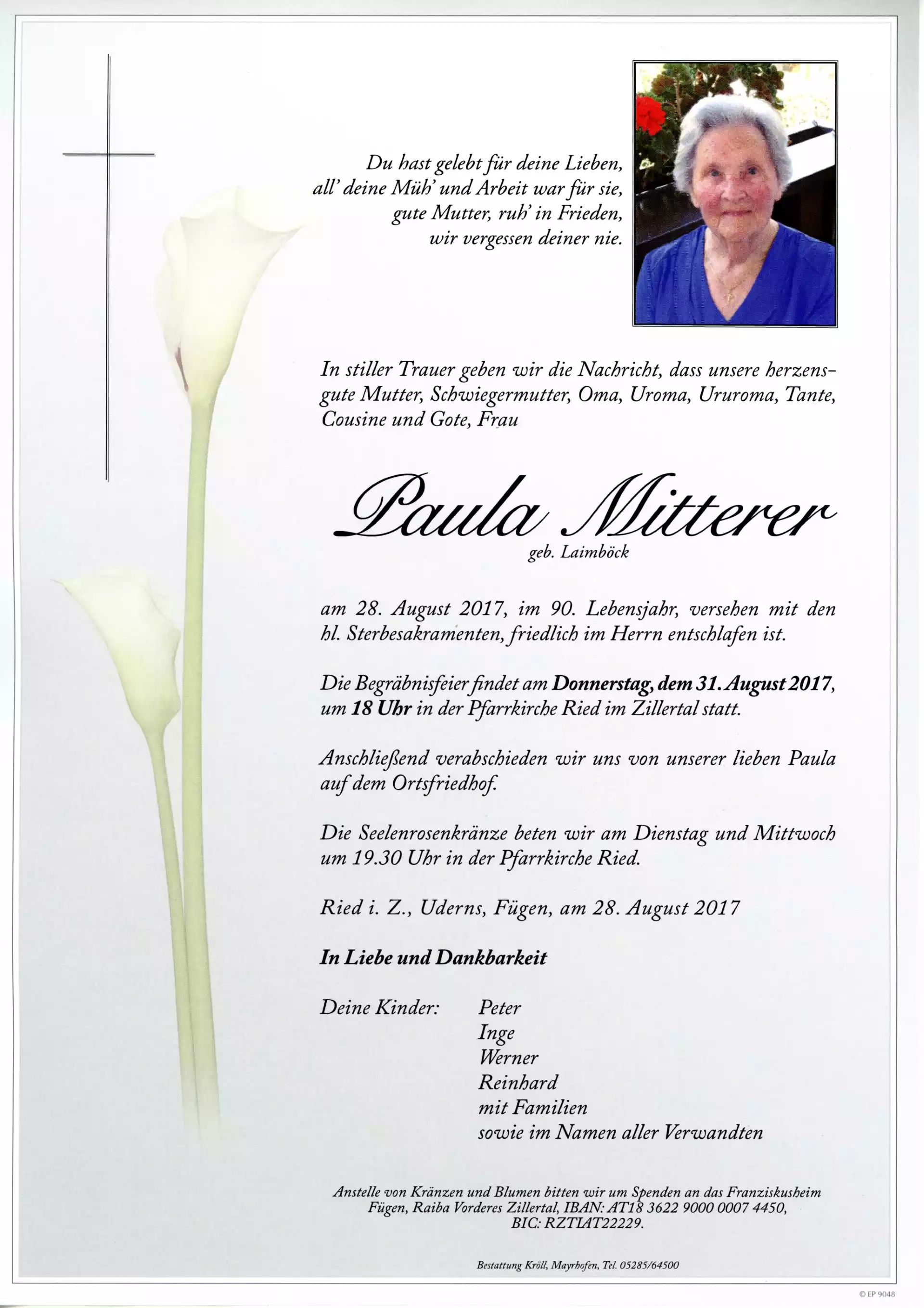 Parte von Paula Mitterer